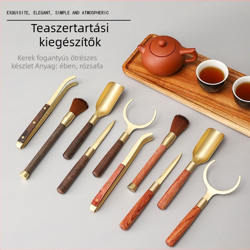 Bronz teaceremónia készlet – hats részes ebonafa