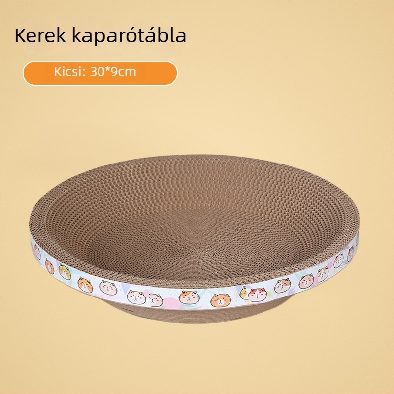 Happy Parrot Extra Large Macska karcoló tábla és fészek — egy darabból készült hullámkarton, kopásálló, szálak nélkül, többfunkciós