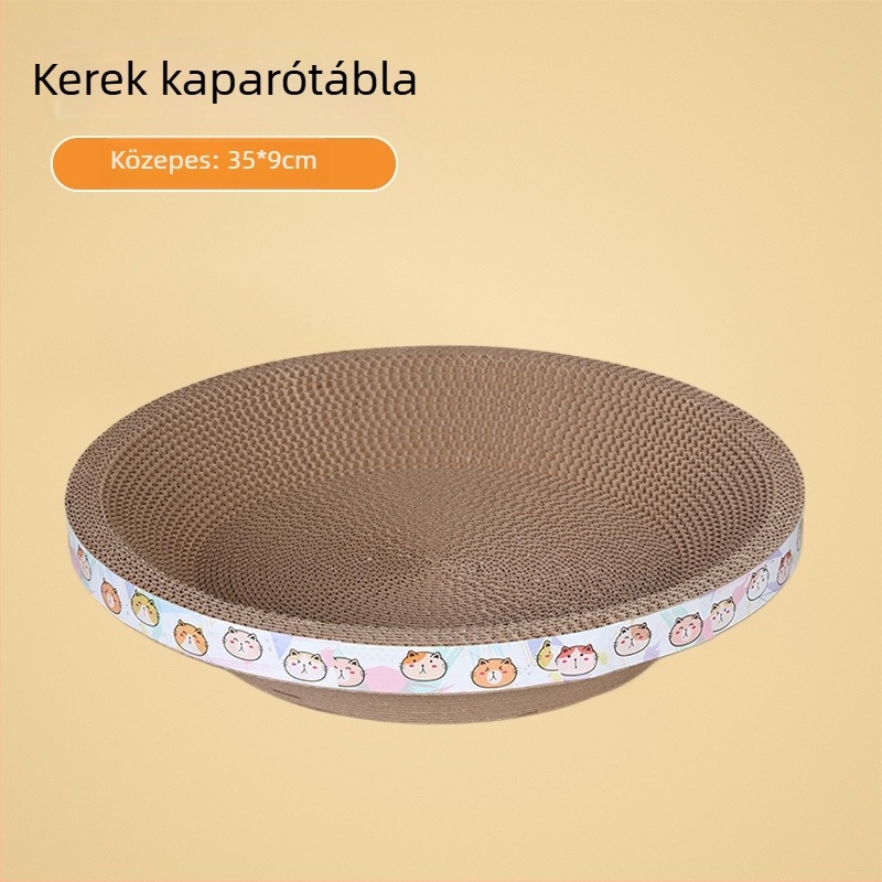 Happy Parrot Extra Large Macska karcoló tábla és fészek — egy darabból készült hullámkarton, kopásálló, szálak nélkül, többfunkciós