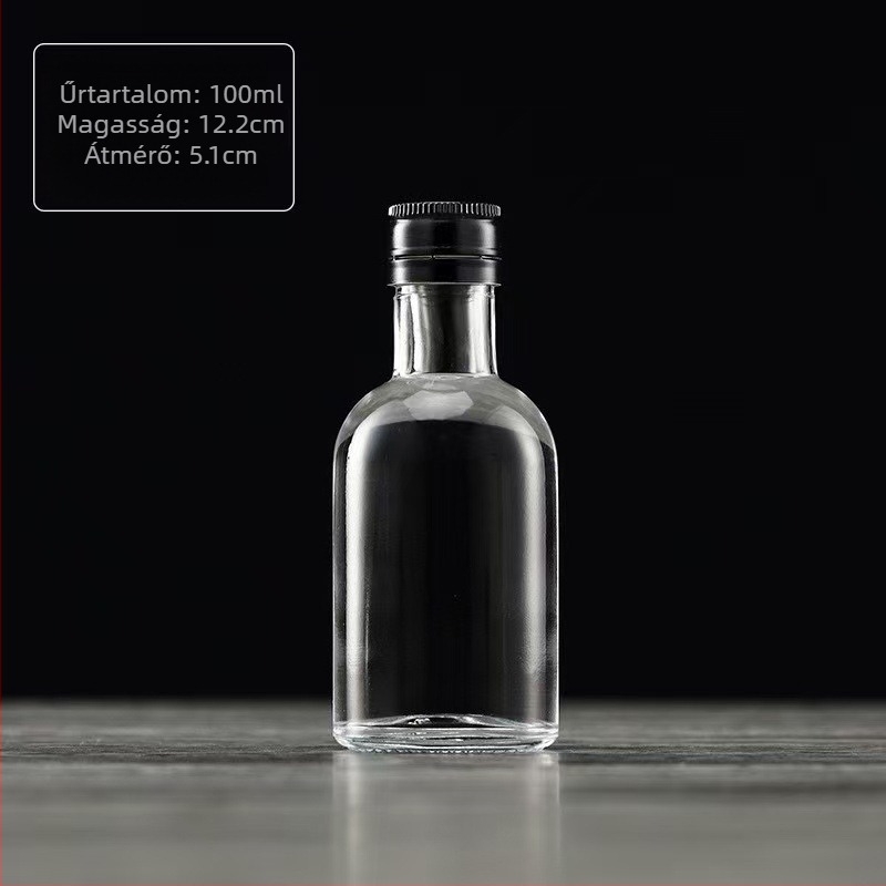Átlátszó matt üvegből készült palackok italokhoz és gyümölcsborokhoz, üres palackok 50 ml-től 1000 ml-ig