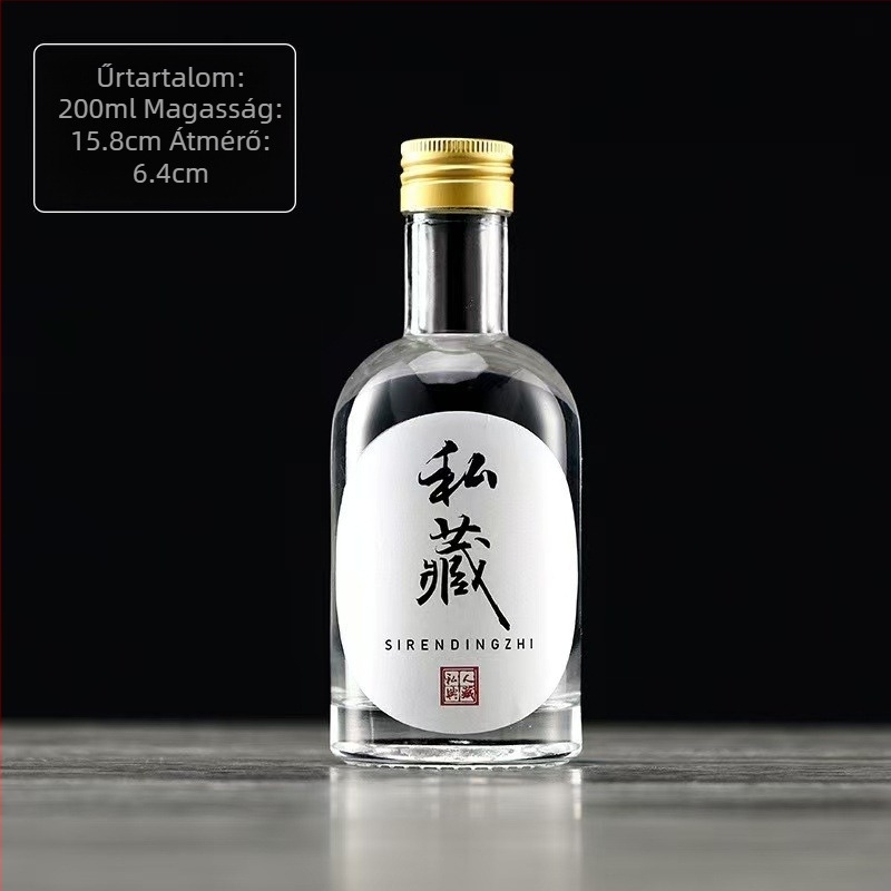 Átlátszó matt üvegből készült palackok italokhoz és gyümölcsborokhoz, üres palackok 50 ml-től 1000 ml-ig