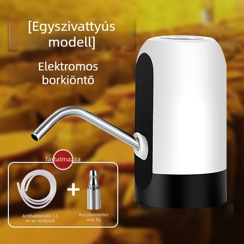 Otthoni használatra szánt elektromos borpumpa, önszívó palacktöltő adagoló, teljesen automata, kis méretű alkoholos ital adagoló