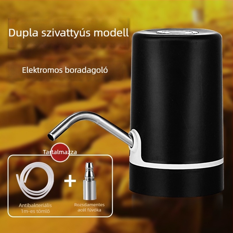 Otthoni használatra szánt elektromos borpumpa, önszívó palacktöltő adagoló, teljesen automata, kis méretű alkoholos ital adagoló