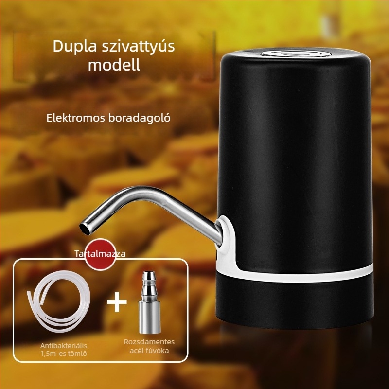 Otthoni használatra szánt elektromos borpumpa, önszívó palacktöltő adagoló, teljesen automata, kis méretű alkoholos ital adagoló