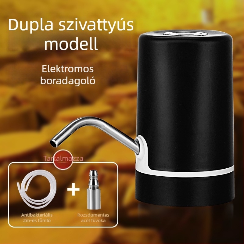 Otthoni használatra szánt elektromos borpumpa, önszívó palacktöltő adagoló, teljesen automata, kis méretű alkoholos ital adagoló