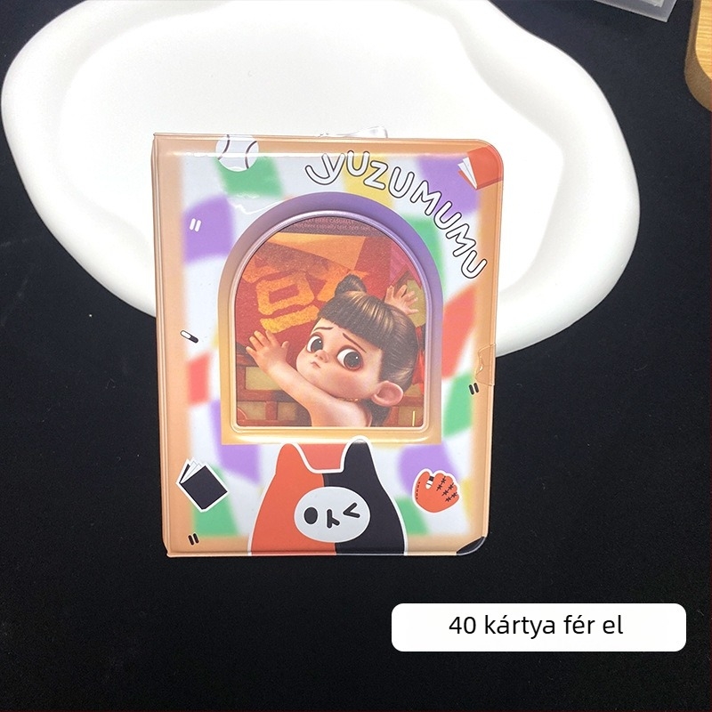 GMM kártyaalbum egyetlen rácsos elrendezéssel, 3 hüvelykes Polaroid fotóalbum, kis kártyák tárolója