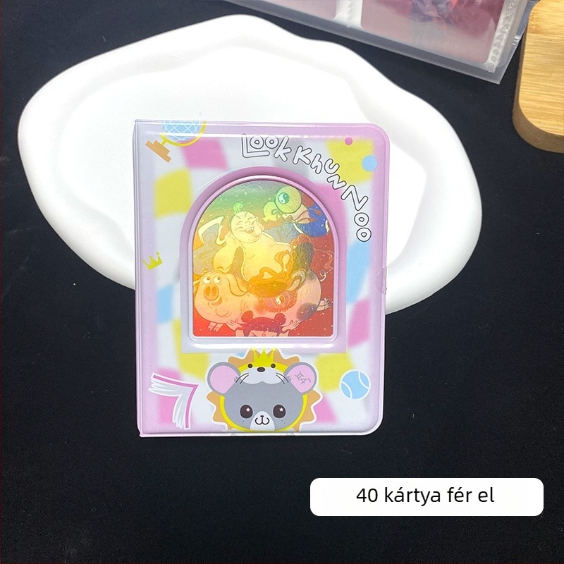 GMM kártyaalbum egyetlen rácsos elrendezéssel, 3 hüvelykes Polaroid fotóalbum, kis kártyák tárolója