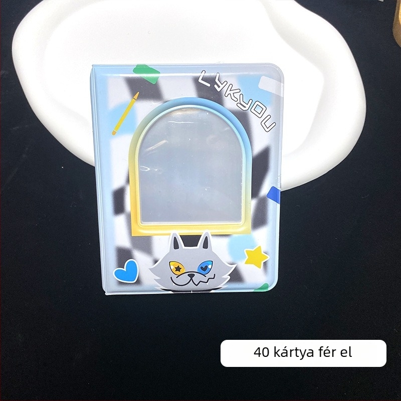 GMM kártyaalbum egyetlen rácsos elrendezéssel, 3 hüvelykes Polaroid fotóalbum, kis kártyák tárolója