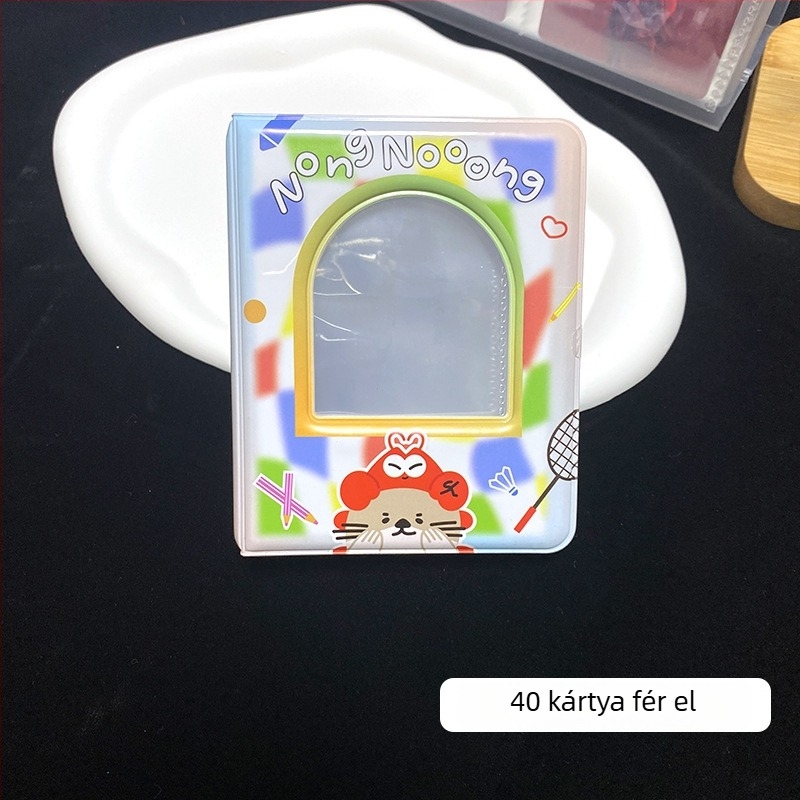 GMM kártyaalbum egyetlen rácsos elrendezéssel, 3 hüvelykes Polaroid fotóalbum, kis kártyák tárolója
