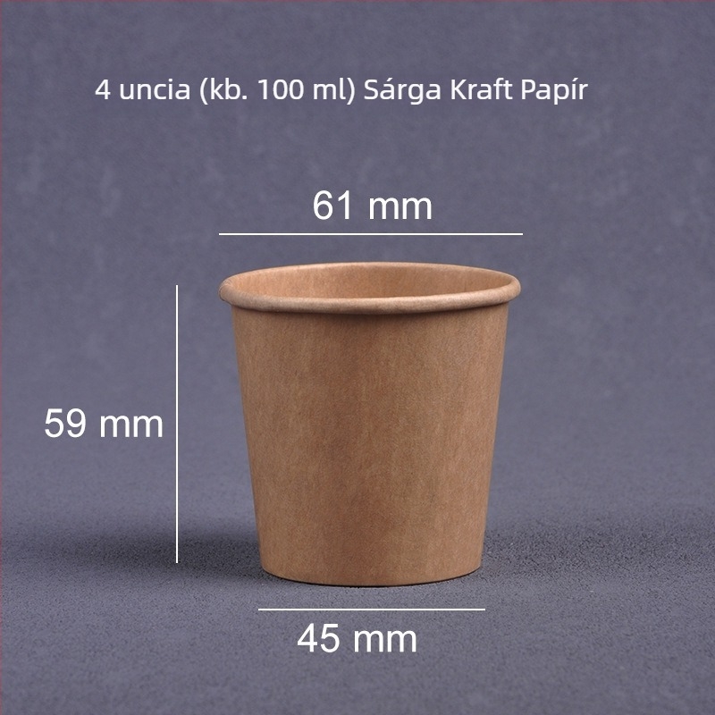Egyszer használatos kóstoló poharak, mini papír poharak logóval, 30 ml