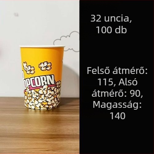 Egyszer használatos papír popcorn vödrök, kis méretű 28A, készlet mozi és KTV számára