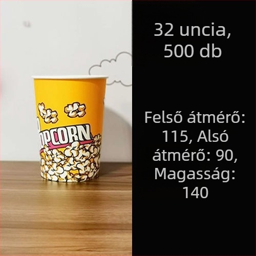 Egyszer használatos papír popcorn vödrök, kis méretű 28A, készlet mozi és KTV számára