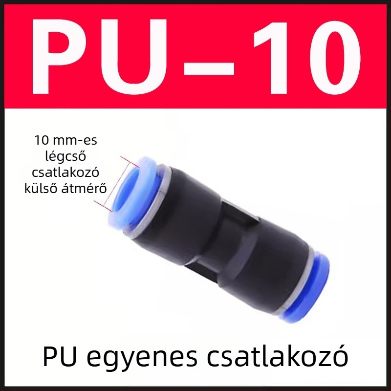 PU egyenes gyorscsatlakozású műanyag doboz készlet, 50 db, 60 PC csatlakozóval és 72 darab pneumatikus csatlakozóval