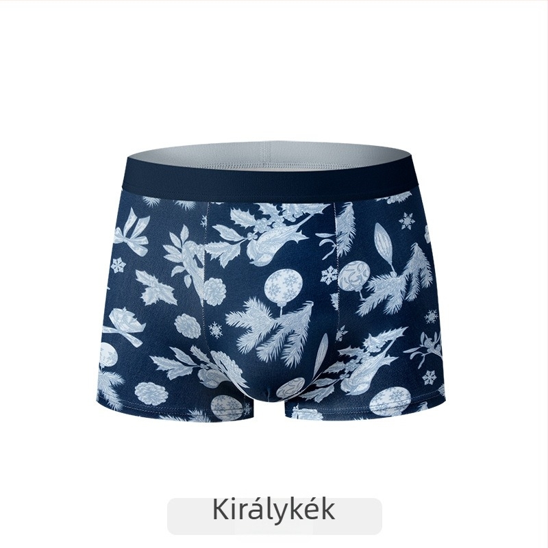 Férfi boxeralsó pamutból mulberry selyemmel, 7A antibakteriális bevarrás a kerületben, lélegző, bőrbarát, kényelmes középmagas derekú