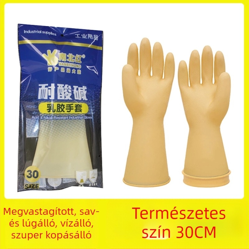 Sav- és lúgálló latex kesztyűk, ipari, olajálló, vízálló, csúszásmentes, fekete, North Tower
