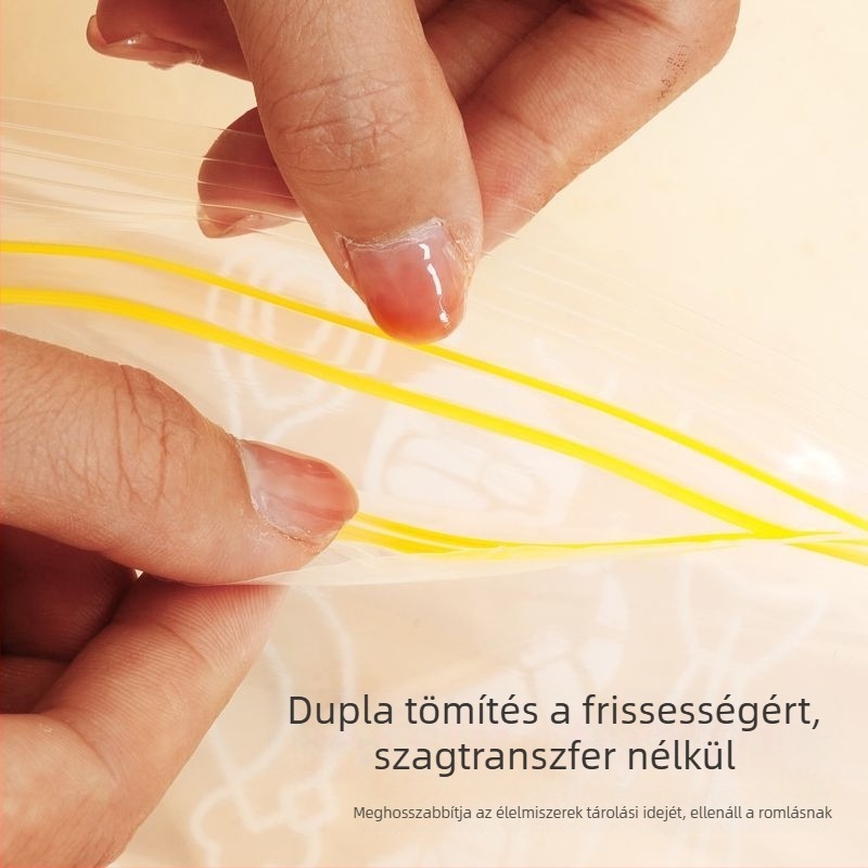 Élelmiszer-minőségű zárható tasakok, újra-zárható fagyasztó tasakok, műanyag tároló tasakok hűtőszekrényhez