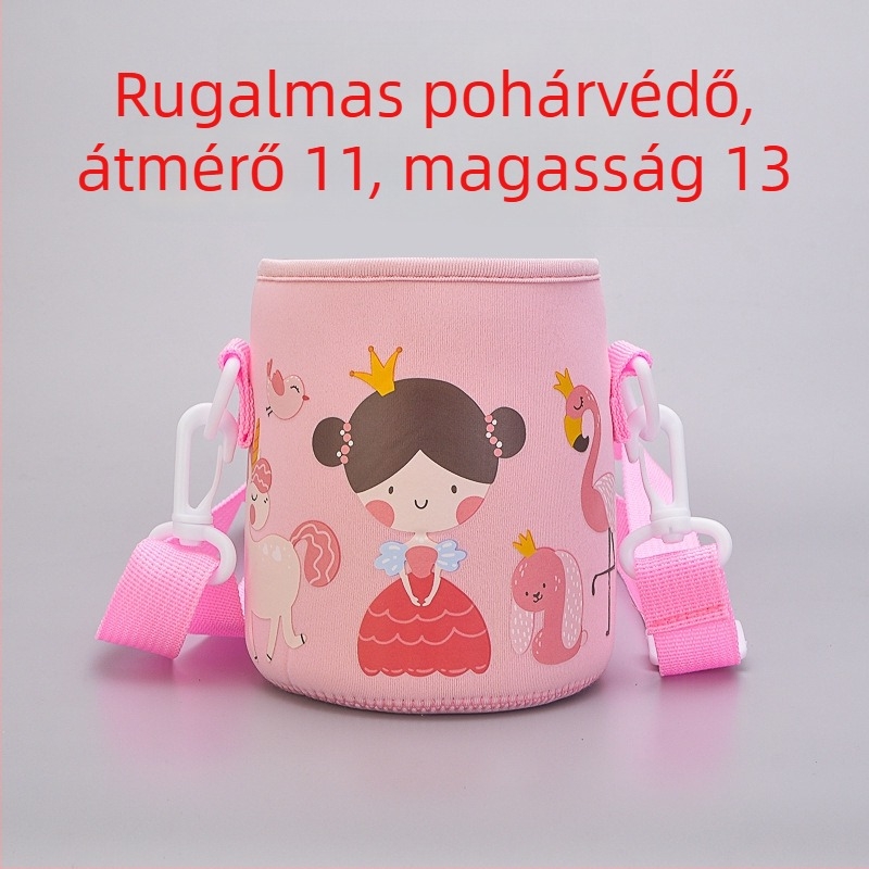 Nagy kapacitású pohárvédő tok Lego-stílusú rajzfilm dizájnnal – hordozható utazási védőtasak diákok számára, kültéri használatra