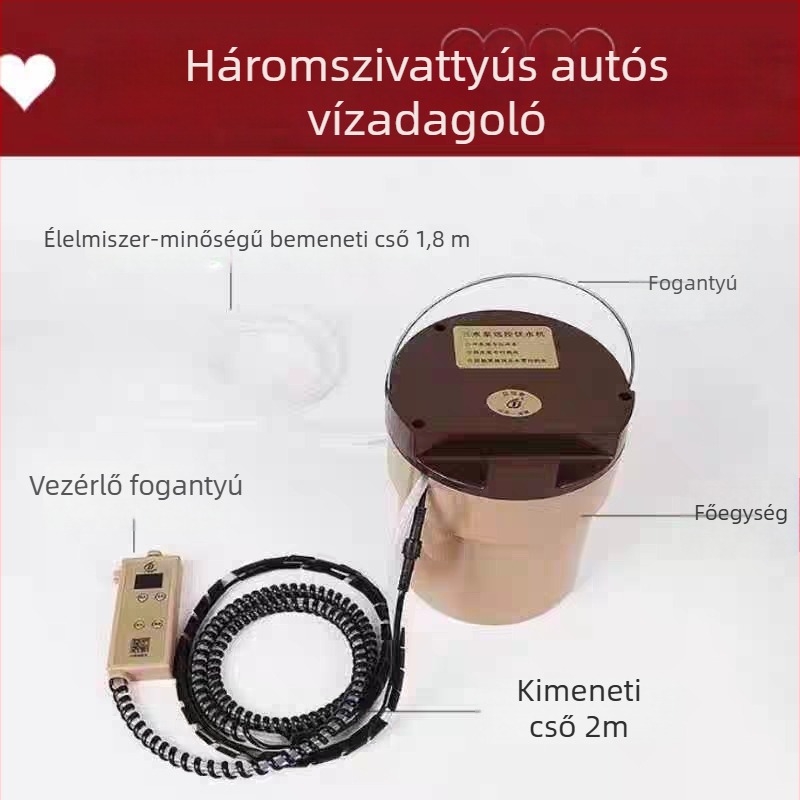 Rejtett autós meleg- és hidegvíz adagoló termosztáttal, 24V, nagy kapacitású vízforraló