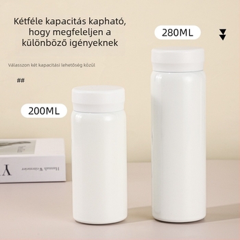 316 rozsdamentes acél mini termosz pohár, kompakt hordozható zseppohár, egyenes hengeres kialakítás, festett felülettel