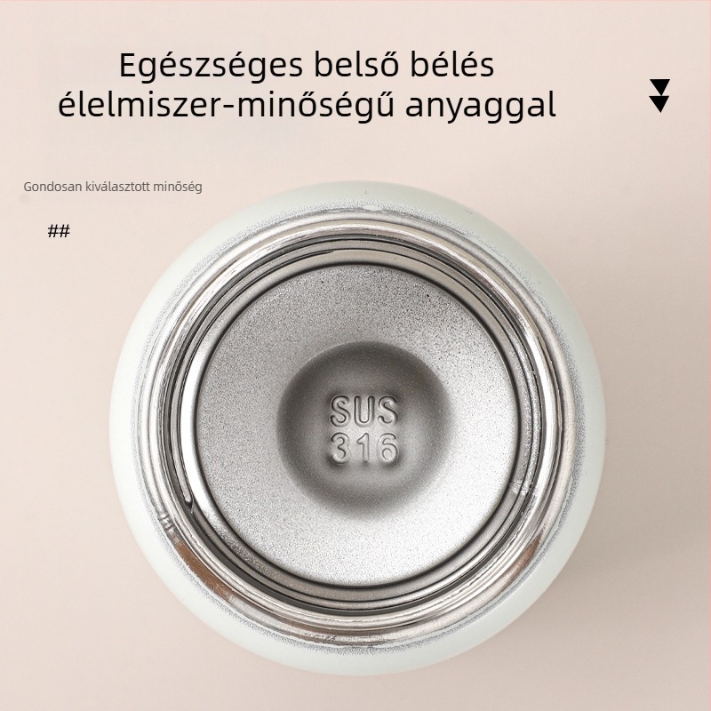 316 rozsdamentes acél mini termosz pohár, kompakt hordozható zseppohár, egyenes hengeres kialakítás, festett felülettel