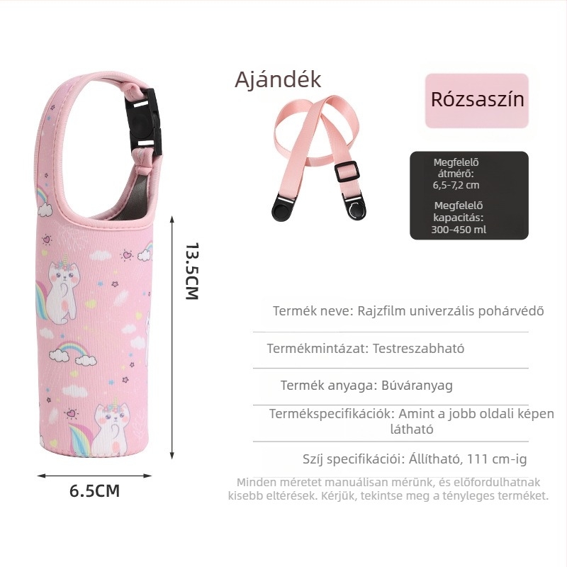 Szigetelt pohárvédő csattal, univerzális, hordozható és megerősített