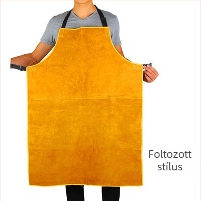 Hosszú tehénbőr hegesztő kötény, vastag, szigetelt, szikrák elleni és lángálló