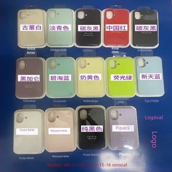 Folyadék-szilikon tok kompatibilis az iPhone 17-hez, az Air 16/15/14 Pro Maxhez és az iPhone 13/12/11 modellekhez