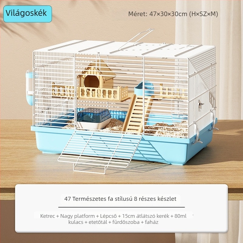 Hörcsögketrec – rendkívül nagy luxusvilla Szíriai hörcsög számára, készlet alapketrec 47 és nagy ház