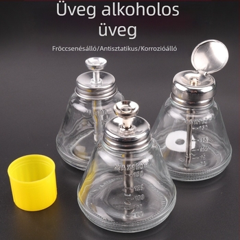 180 ml-es üveg alkoholhoz, pumpás kivitel, ipari használat, korrózióálló, antistatikus, vastított, rézmaggal