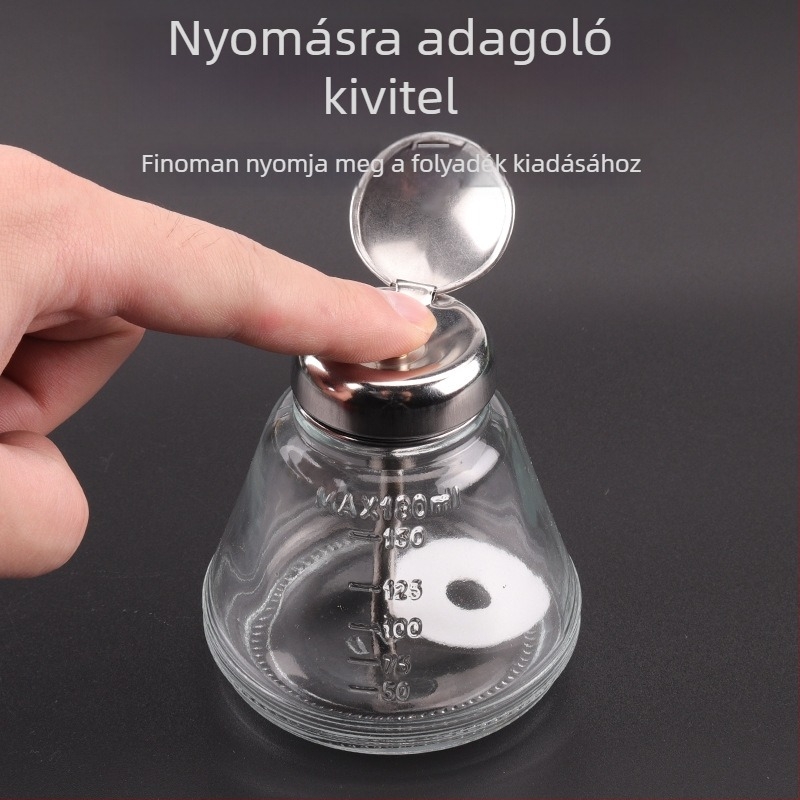180 ml-es üveg alkoholhoz, pumpás kivitel, ipari használat, korrózióálló, antistatikus, vastított, rézmaggal