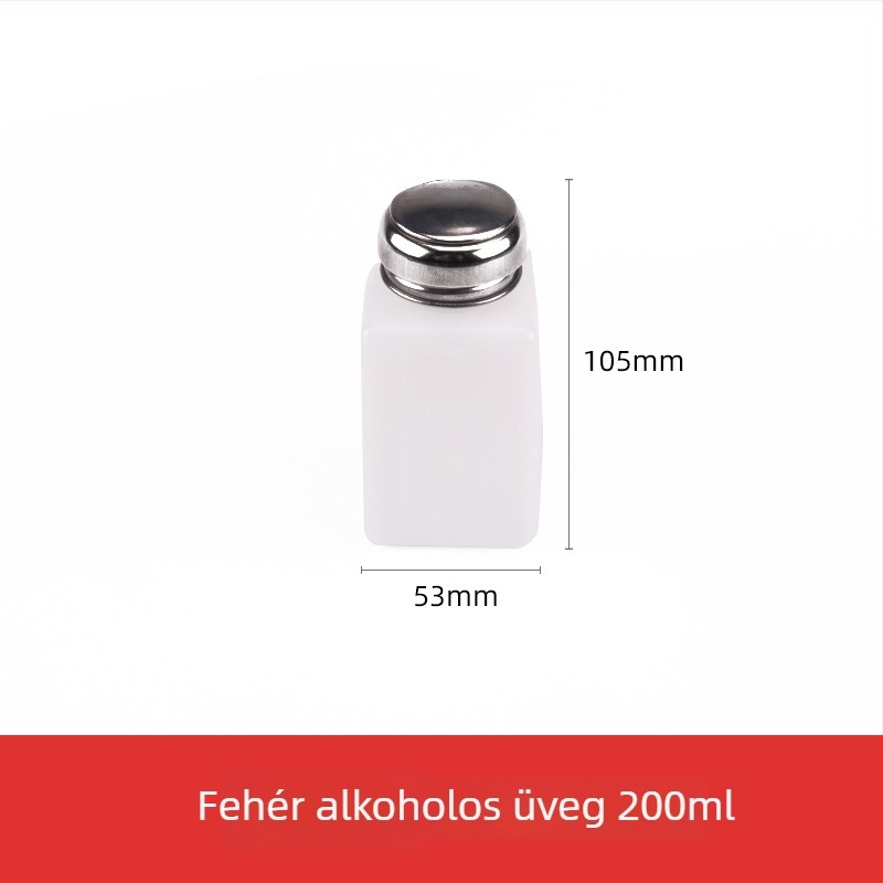 180 ml-es üveg alkoholhoz, pumpás kivitel, ipari használat, korrózióálló, antistatikus, vastított, rézmaggal