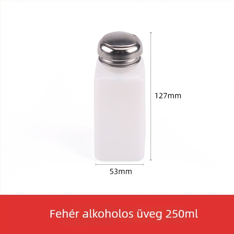 180 ml-es üveg alkoholhoz, pumpás kivitel, ipari használat, korrózióálló, antistatikus, vastított, rézmaggal