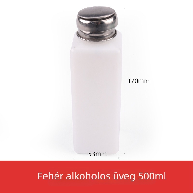 180 ml-es üveg alkoholhoz, pumpás kivitel, ipari használat, korrózióálló, antistatikus, vastított, rézmaggal