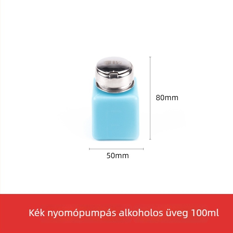 180 ml-es üveg alkoholhoz, pumpás kivitel, ipari használat, korrózióálló, antistatikus, vastított, rézmaggal