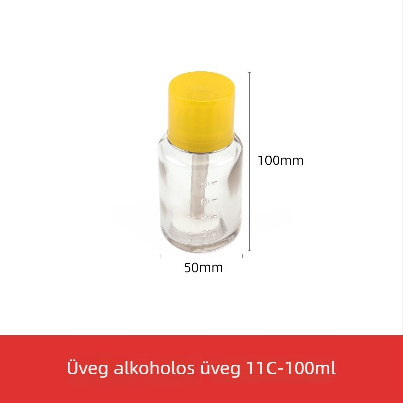 180 ml-es üveg alkoholhoz, pumpás kivitel, ipari használat, korrózióálló, antistatikus, vastított, rézmaggal