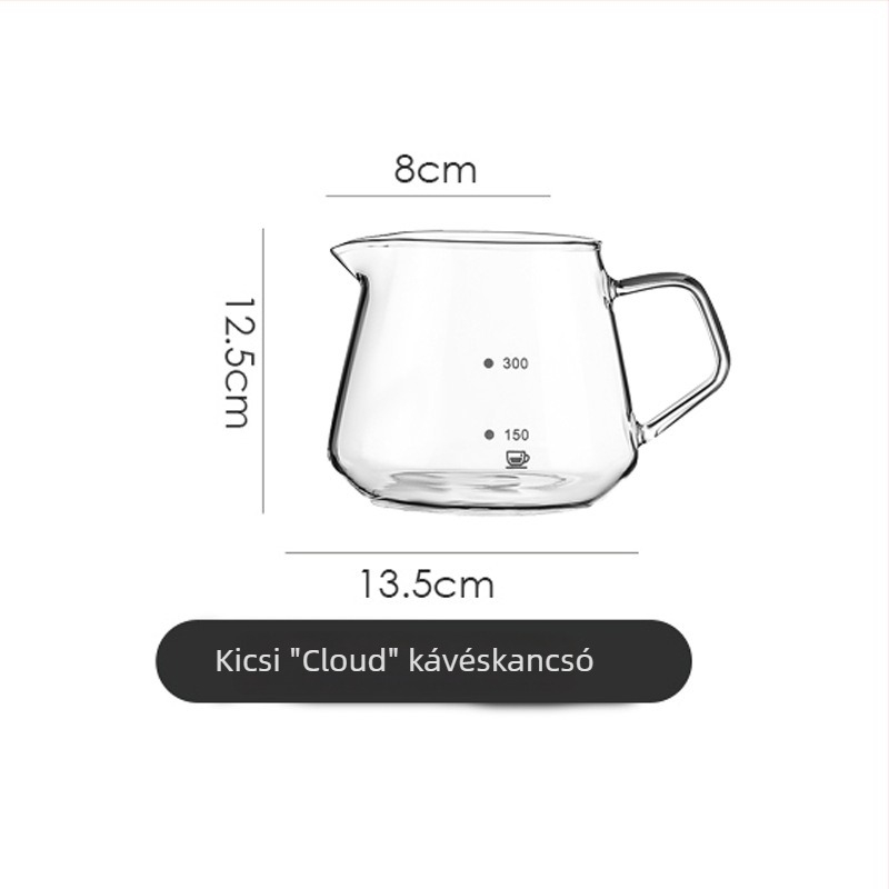 Pearl kávéfőző készlet drip szűrővel és extrakciós szűrő pohárral kézi leöntéshez