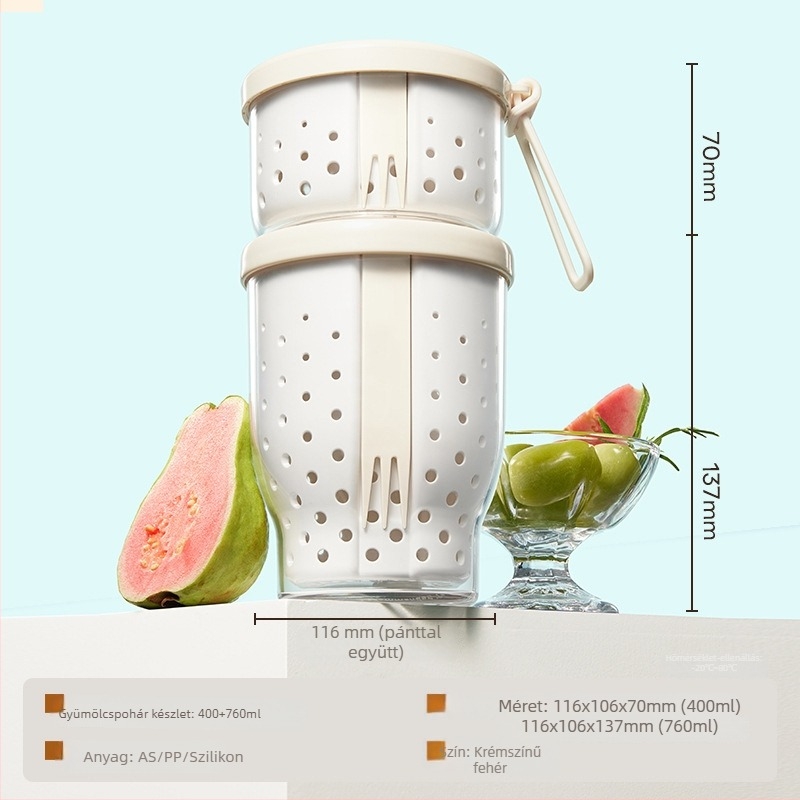 Instagram-stílusú gyümölcssaláta pohár leeresztő dizájnnal, hordozható reggeliző joghurtos pohár irodához és autóhoz, overnight oats pohár villával