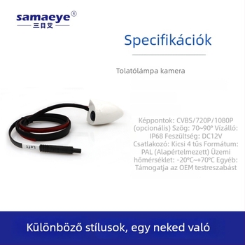 Univerzális autóoldalkamera AHD/CCD felvétellel, éjszakai látás, bal és jobb holttérhez, fúrás nélküli telepítés
