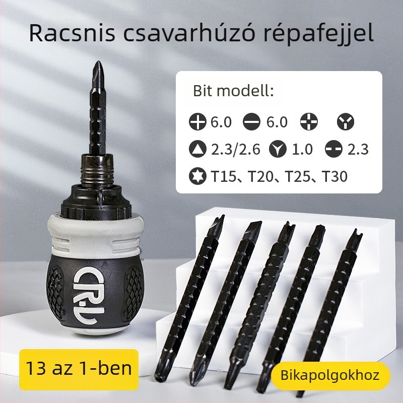 13 az 1-ben csavarhúzó készlet aljzatok szétszereléséhez: háromszög, U-forma, Y-forma, belső keresztfej