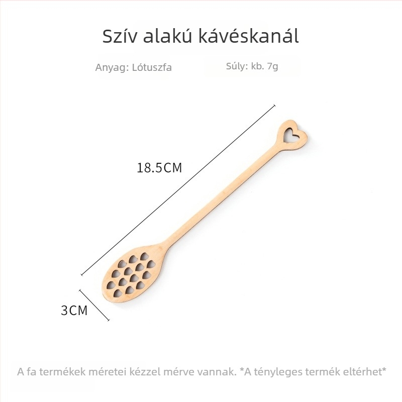 Hosszú nyelű mézkavaró fa kanál, kávéhoz és tejhez, desszerthez való kis fa kanál, égésgátló, háztartási használatra