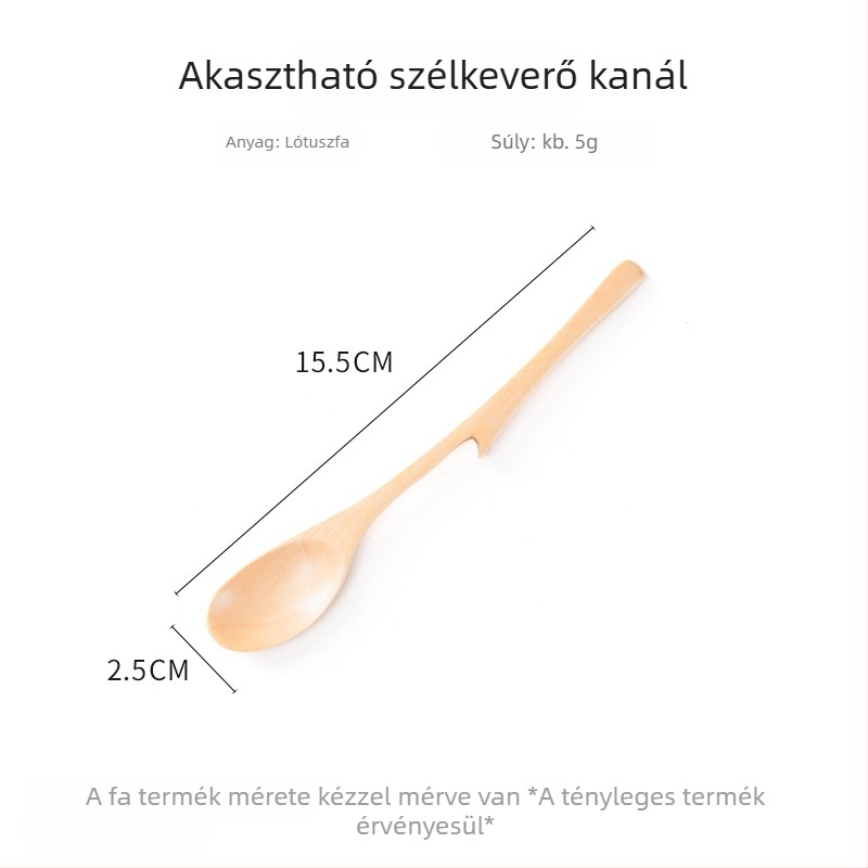 Hosszú nyelű mézkavaró fa kanál, kávéhoz és tejhez, desszerthez való kis fa kanál, égésgátló, háztartási használatra