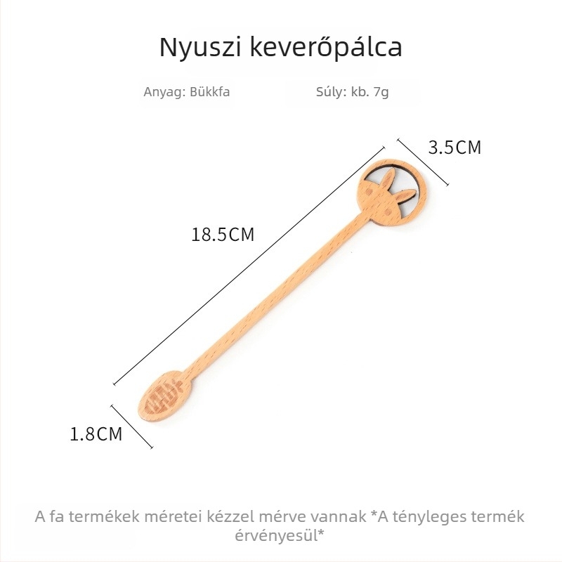 Hosszú nyelű mézkavaró fa kanál, kávéhoz és tejhez, desszerthez való kis fa kanál, égésgátló, háztartási használatra