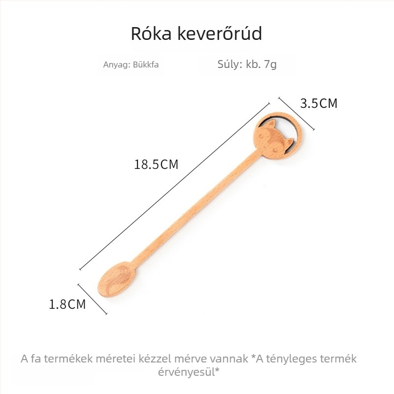 Hosszú nyelű mézkavaró fa kanál, kávéhoz és tejhez, desszerthez való kis fa kanál, égésgátló, háztartási használatra