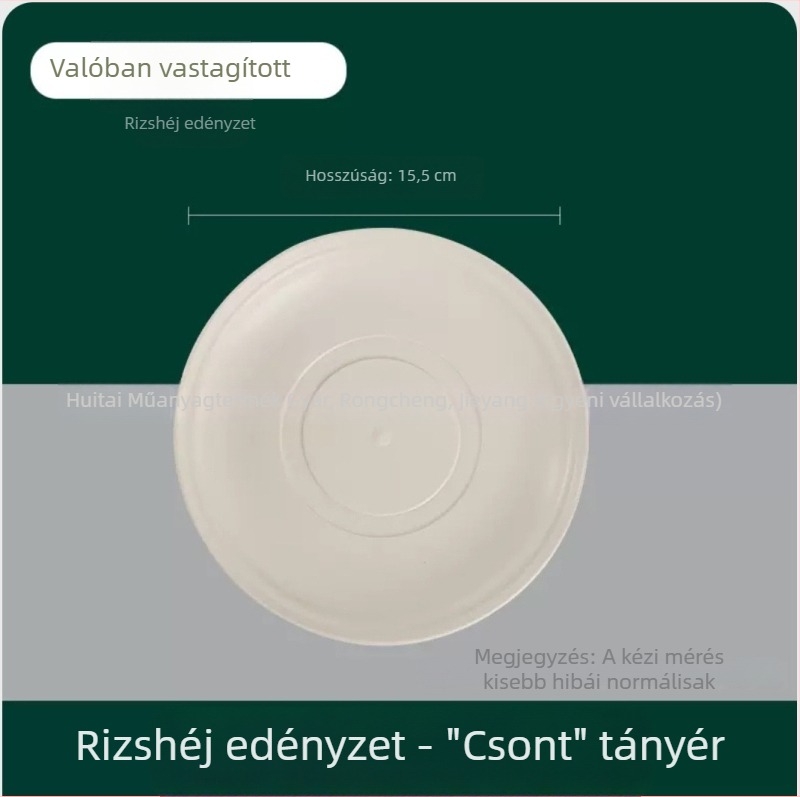  Rizshéjból készült egyszer használatos étkészlet – vastag, hőálló tálak és tányérok, biológiailag lebomló bankett étkészlet, 300 ml, 10 darab