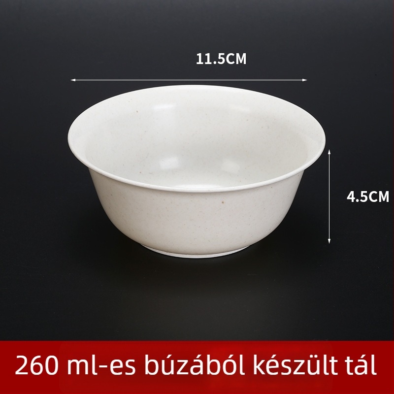  Rizshéjból készült egyszer használatos étkészlet – vastag, hőálló tálak és tányérok, biológiailag lebomló bankett étkészlet, 300 ml, 10 darab