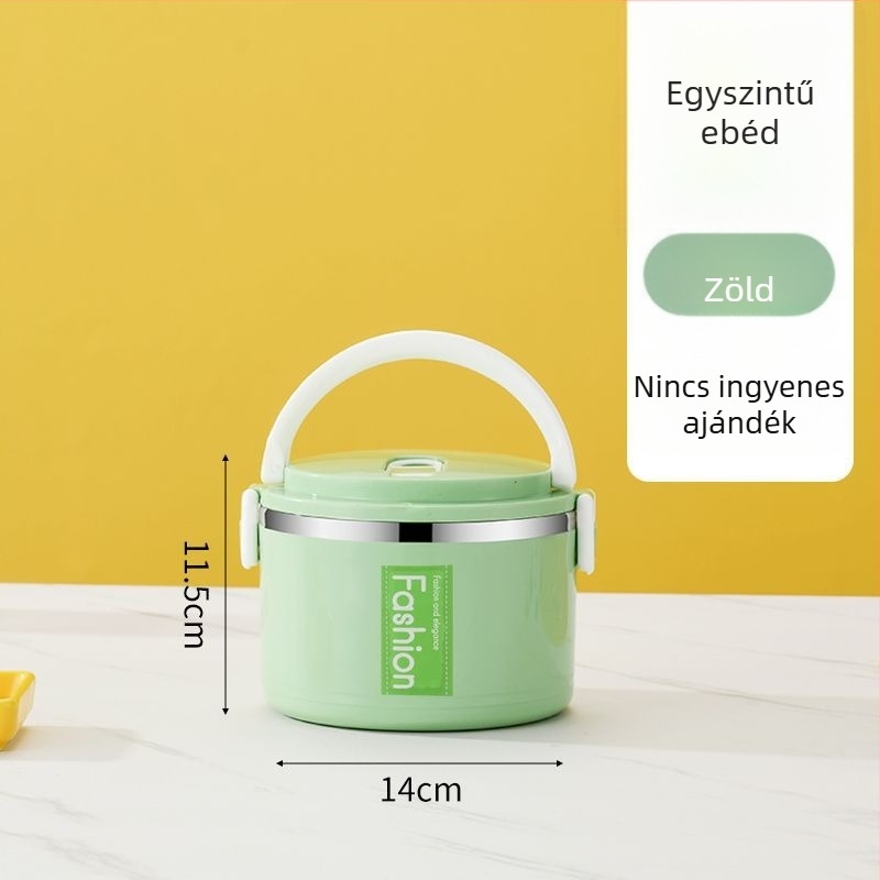 Élelmiszer-minőségű rozsdamentes acél ebédes doboz, légmentesen záródó, iskolásoknak