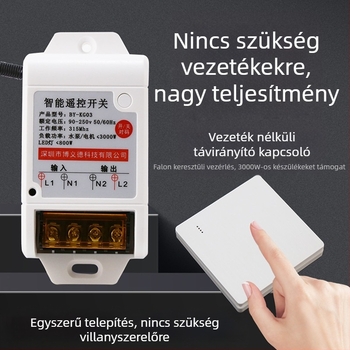 220V vezeték nélküli távirányítású relé vízpumpához és otthoni világításhoz – nagy teljesítményű dupla vezérlőkapcsoló