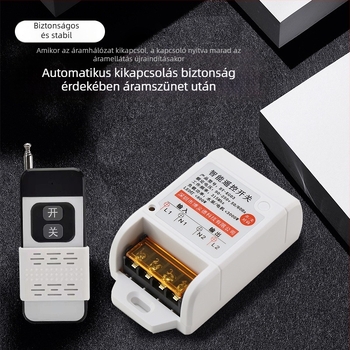 220V vezeték nélküli távirányítású relé vízpumpához és otthoni világításhoz – nagy teljesítményű dupla vezérlőkapcsoló