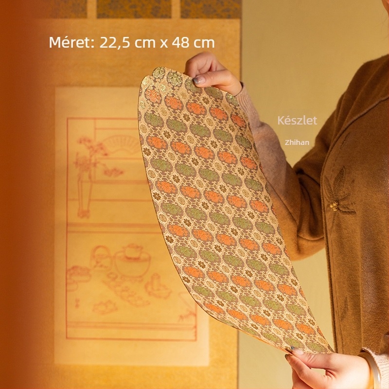 Teáskannatartóval ellátott teázó szőnyeg-készlet, nedvszívó pamut törölköző és asztalterítő