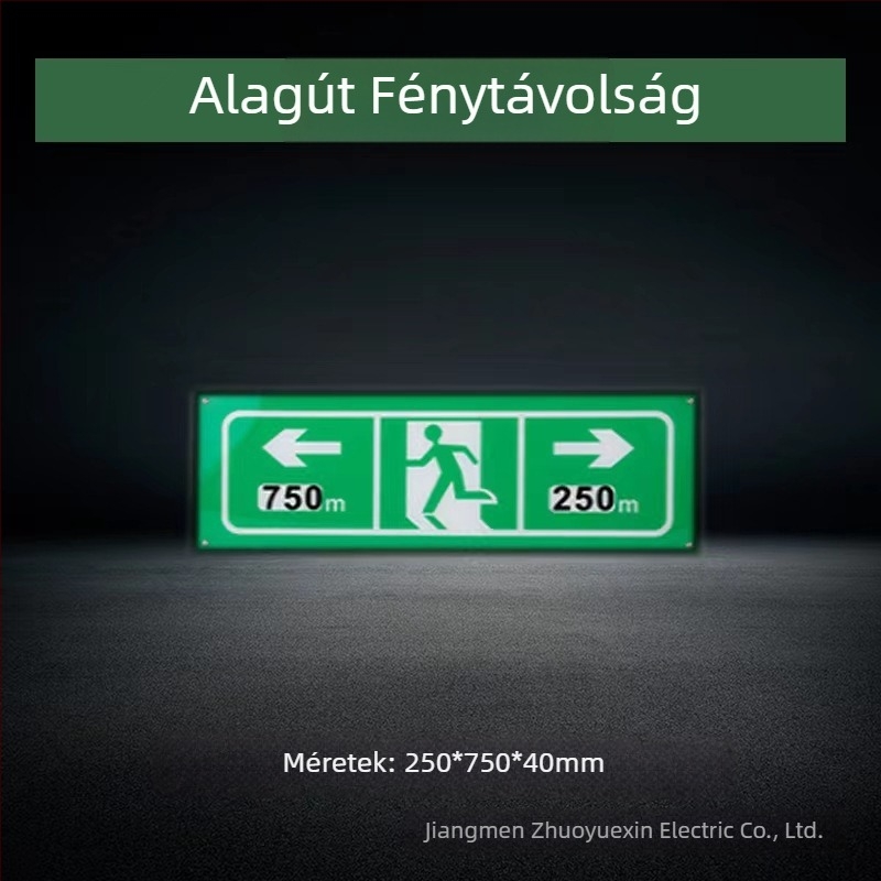 Túnel LED-es vészjelző fény evakuációs jelzővel és gyalogos átjáróval